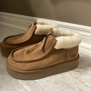 UGG Neumel Zip Platform Boots + Fur